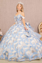 Load image into Gallery viewer, LA Merchandise LAS3174 Butterfly Pattern Cold Shoulder Quince Gown