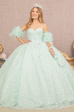 Load image into Gallery viewer, LA Merchandise LAS3176 Detachable Short Puff Sleeves Quinceanera Dress