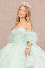 Load image into Gallery viewer, LA Merchandise LAS3176 Detachable Short Puff Sleeves Quinceanera Dress