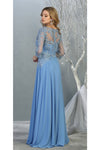 Load image into Gallery viewer, La Merchandise LA7820 3/4 Sleeve V-Neck Mother of Bride Evening Gown - - LA Merchandise