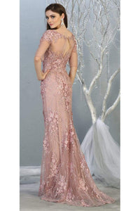 3/4 Sleeve Mother Of The Bride Formal Gown - LA7873 - - LA Merchandise