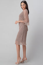 Load image into Gallery viewer, 3 Pack - 3/4 Sleeve Metallic Midi Dress - LAMG9134 - - LA Merchandise