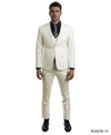 Load image into Gallery viewer, 3 Piece Men&#39;s Solid Slim Fit Suit - LA282SKA - IVORY -14 - Mens Suits LA Merchandise