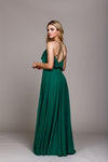 Load image into Gallery viewer, La Merchandise LAA475 Emerald Green Long Chiffon Bridesmaid Dress - - LA Merchandise