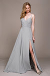 Load image into Gallery viewer, La Merchandise LAA477 Simple Spaghetti Strap Chiffon Bridesmaids Dress - Grey - LA Merchandise