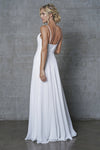 Load image into Gallery viewer, La Merchandise LAA477B White Simple Chiffon Wedding Dress with Slit - - LA Merchandise