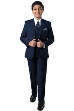 Load image into Gallery viewer, 5 pc Boys Solid Suit- LAB347SA - 04-NAVY / 2 - Boys suits