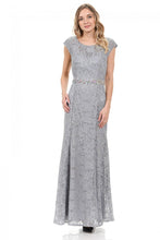 Load image into Gallery viewer, Mother Of The Bride Lace Dress - LN5131 - Silver - LA Merchandise