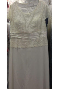 Short Sleeve Sequins Chiffon Dress-LA571 - IVORY - Dresses LA Merchandise