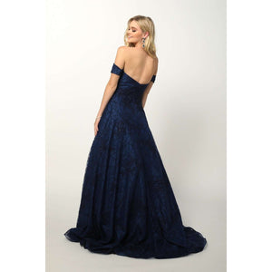 Red Carpet Ball Gown with removable arm band - ZA692
