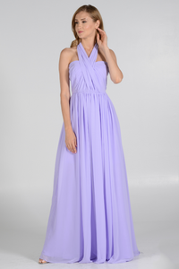 La Merchandise LAY7156 Simple Convertible Bridesmaids Chiffon Dresses