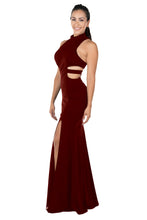 Load image into Gallery viewer, La Merchandise LAY8248 Sexy Side Cut Out Simple Halter Long Prom Dress
