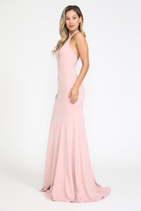 Halter Simple Gown - LAY8262 - - LA Merchandise