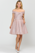 Load image into Gallery viewer, Off The Shoulder Cocktail Dress - LAY8356 - ROSEGOLD - LA Merchandise