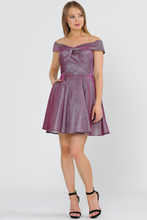 Load image into Gallery viewer, Off The Shoulder Cocktail Dress - LAY8356 - MAGENTA - LA Merchandise