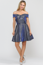 Load image into Gallery viewer, Off The Shoulder Cocktail Dress - LAY8356 - ROYAL BLUE - LA Merchandise