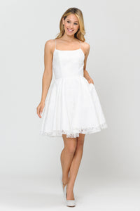 Lace Bridesmaids Short Dress - LAY8388