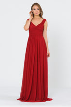 Load image into Gallery viewer, Long Bridesmaids Dress - LAY8398 - DARK RED - LA Merchandise