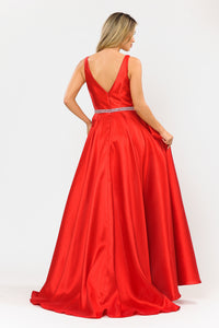 La Merchandise LAY8682 Beautiful Mikado Pageant Long Formal Prom Gown