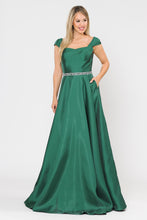 Load image into Gallery viewer, La Merchandise LAY8702 Mikado Long Pageant Formal Corset Evening Gown - GREEN - LA Merchandise