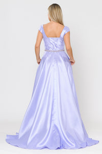 La Merchandise LAY8702 Mikado Long Pageant Formal Corset Evening Gown - - LA Merchandise