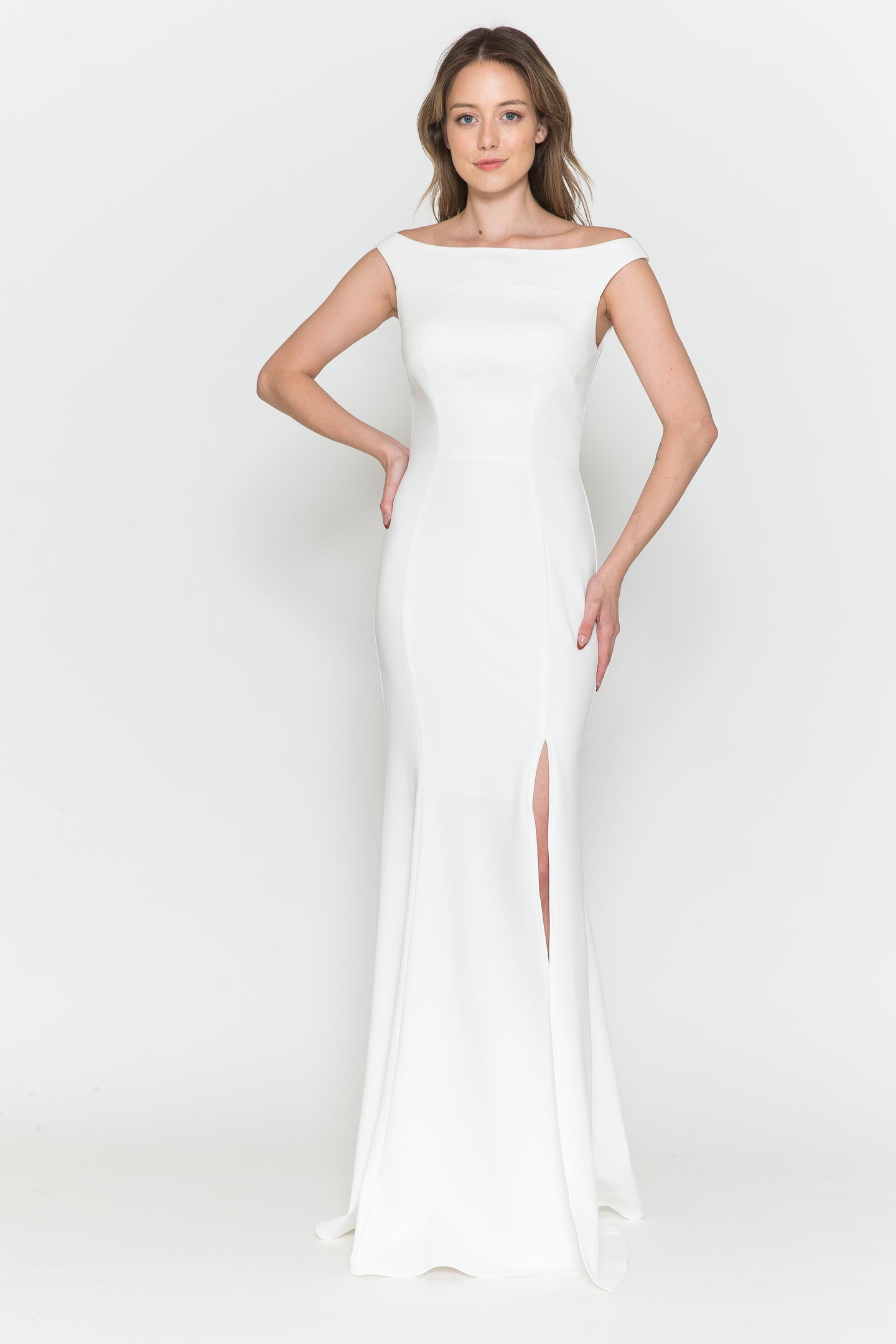 Off Shoulder Bridal Dress - LAY8724B