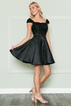 Load image into Gallery viewer, Semi Formal Short Dress - LAY8732 - BLACK - LA Merchandise