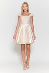 Load image into Gallery viewer, Semi Formal Short Dress - LAY8732 - CHAMPAGNE - LA Merchandise