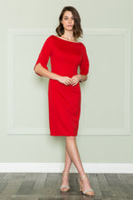 Load image into Gallery viewer, La Merchandise LAY8772 Simple Knee Length Modest Mother of Bride Dress - RED - LA Merchandise