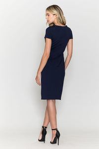 Short Sleeve Modest Dress - LAY8774
