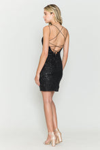 Load image into Gallery viewer, Sequined Homecoming Dress - LAY8808