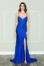 Load image into Gallery viewer, La Merchandise LAY8892 Sexy Open Back Bodycon Prom Dress with Slit - ROYAL - LA Merchandise