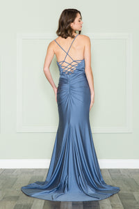 La Merchandise LAY8896 Simple Sexy Bodycon Stretchy Formal Prom Gown - - LA Merchandise