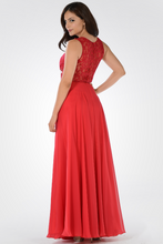 Load image into Gallery viewer, La Merchandise LAY7868 Classy Chiffon &amp; Lace Long Evening Dress - - LA Merchandise