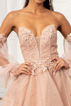 Load image into Gallery viewer, La Merchandise LAS3015 Strapless Removable Sleeves A- line Formal Gown - - Dresses LA Merchandise