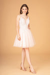 Load image into Gallery viewer, La Merchandise LAS3094 Short A-line Embroidered Sweet 16 Party Dress - BLUSH - LA Merchandise