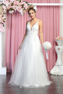 A-line Formal Wedding Gown - LA7886 - IVORY - LA Merchandise