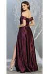Load image into Gallery viewer, La Merchandise LA1781 A-line Off the Shoulder Metallic Evening Gown - - LA Merchandise