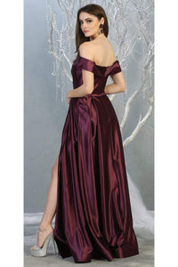 A-line Metallic Evening Gown - LA1781 - - LA Merchandise