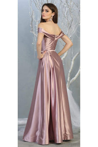 A-line Metallic Evening Gown - LA1781 - - LA Merchandise