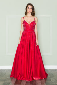 A-line Prom Dress -LAY8888 - RED - LA Merchandise