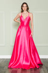 Load image into Gallery viewer, La Merchandise LAY8762 Wholesale Long A-line Prom Formal Gown - HOT PINK - LA Merchandise