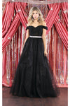 Load image into Gallery viewer, La Merchandise LA1935 Wholesale Off Shoulder Long A-line Formal Gown - BLACK - LA Merchandise