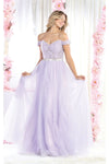 Load image into Gallery viewer, La Merchandise LA1935 Wholesale Off Shoulder Long A-line Formal Gown - LILAC - LA Merchandise