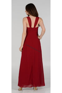 A simple chiffon bridesmaid dress- LAY7000 - - LA Merchandise