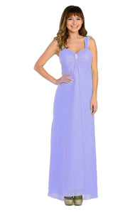A simple chiffon bridesmaid dress- LAY7000 - LILAC - LA Merchandise