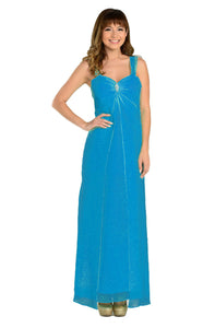 A simple chiffon bridesmaid dress- LAY7000 - OCEAN/BLUE - LA Merchandise