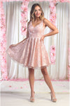 Load image into Gallery viewer, La Merchandise LA1890 Short Homecoming Applique Cocktail Dress - BLUSH - LA Merchandise