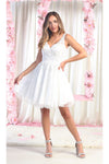 Load image into Gallery viewer, La Merchandise LA1890 Short Homecoming Applique Cocktail Dress - IVORY - LA Merchandise
