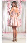 Load image into Gallery viewer, La Merchandise LA1890 Short Homecoming Applique Cocktail Dress - - LA Merchandise
